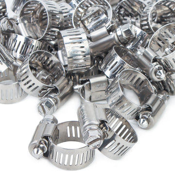 LTWFITTING 11-20mm Stainless Steel 316 Hose Clamp, Adjustable Worm Gear Clamps for Automotive Radiator Fuel Line Plumbing Intercooler and Mechanical Applications (Pack of 250)